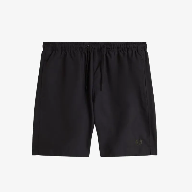 Fred Perry Classic Swimshort - Black/Court Green