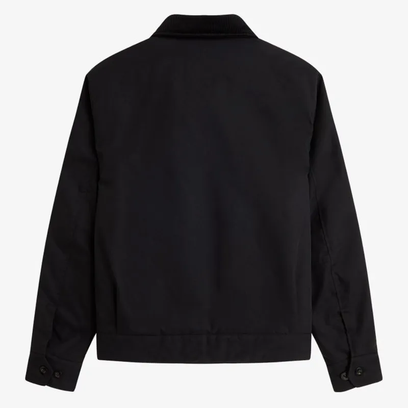 Fred Perry Cotton Caban Jacket - Black-1