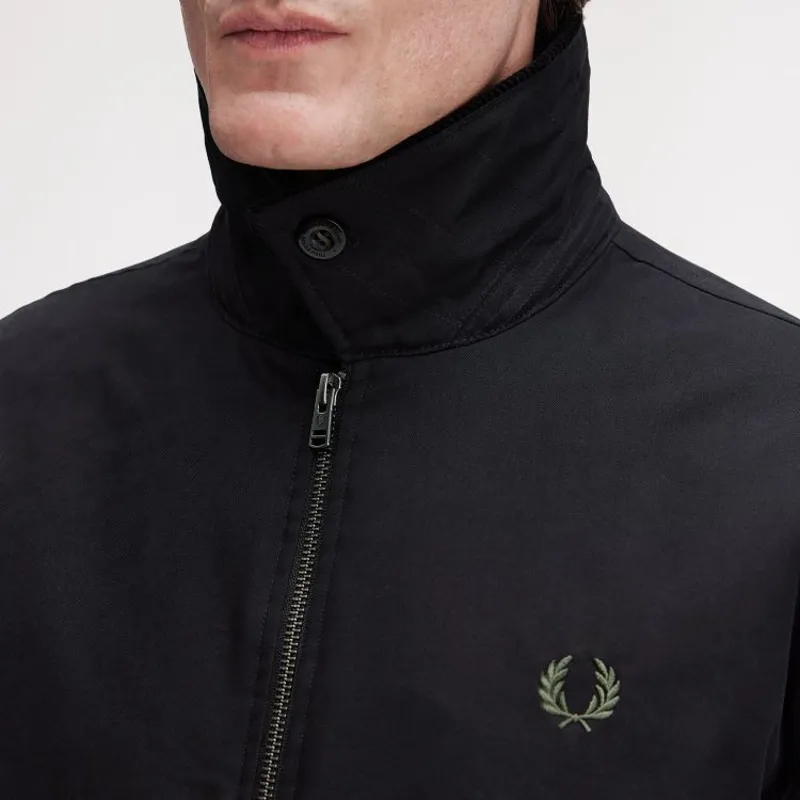 Fred Perry Cotton Caban Jacket - Black-4