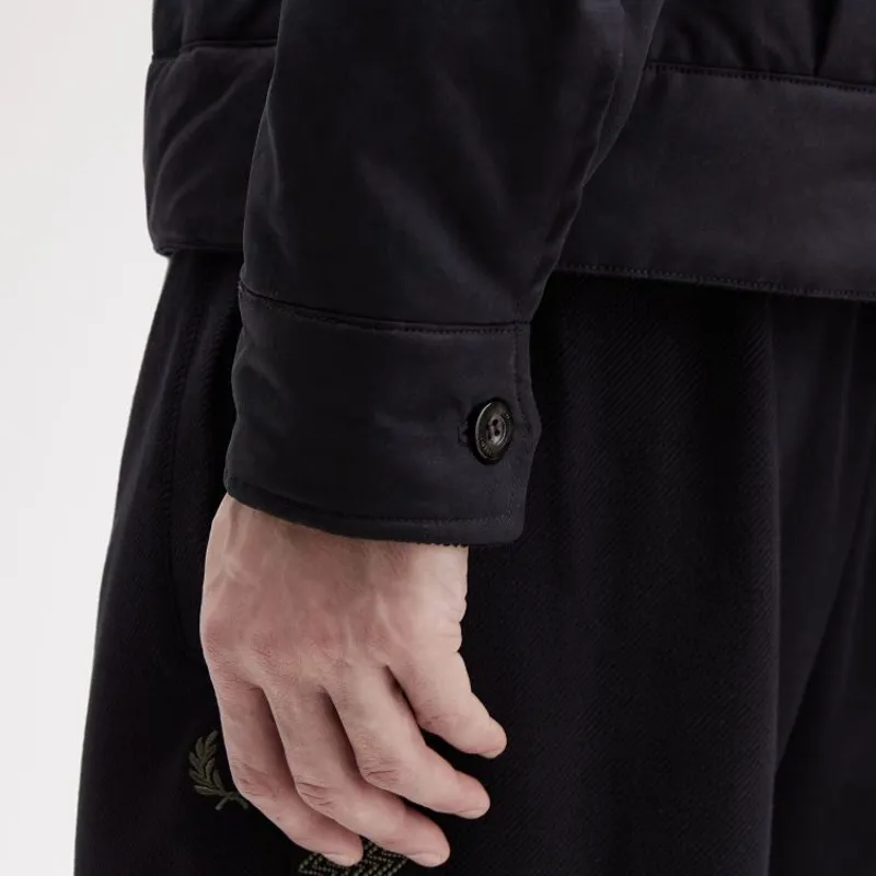 Fred Perry Cotton Caban Jacket - Black-5