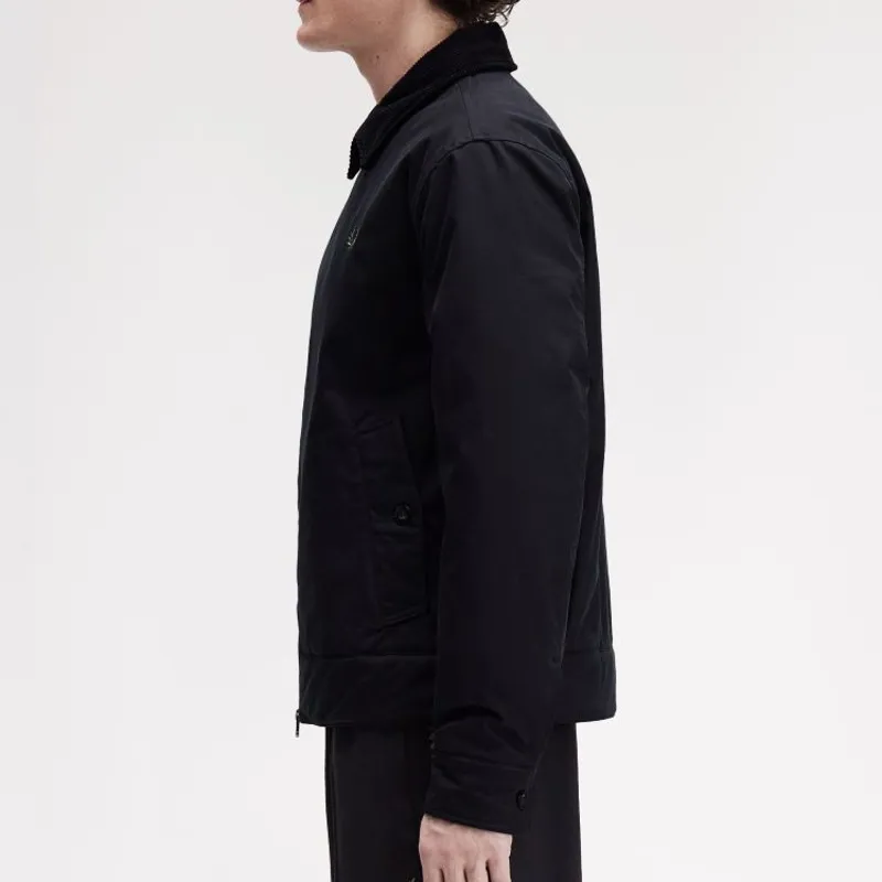 Fred Perry Cotton Caban Jacket - Black-6