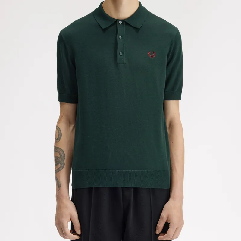 Fred Perry Cotton Knitted Polo Shirt - Grassroots-2