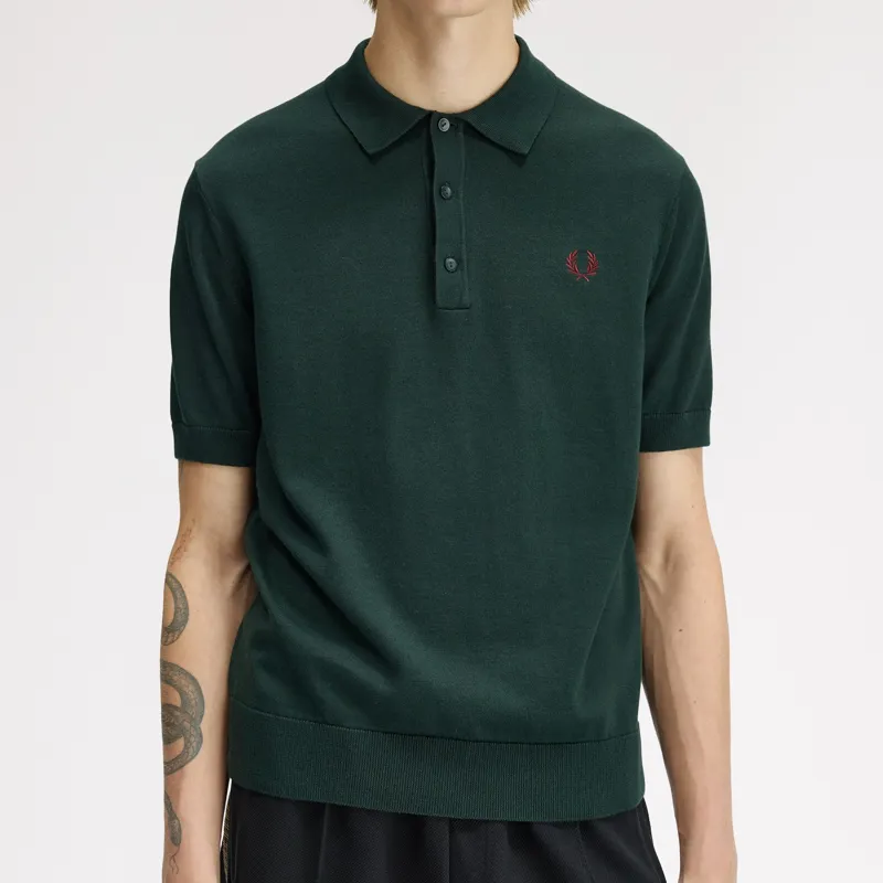 Fred Perry Cotton Knitted Polo Shirt - Grassroots-3