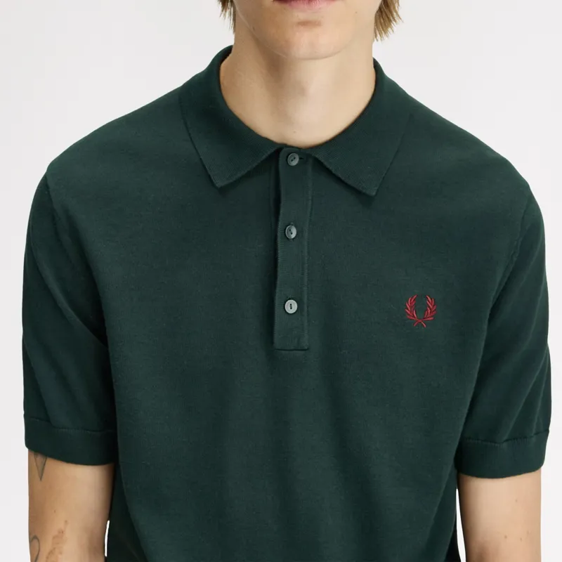 Fred Perry Cotton Knitted Polo Shirt - Grassroots-5