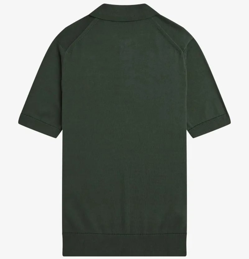Fred Perry Cotton Knitted Shirt - Court Green-1