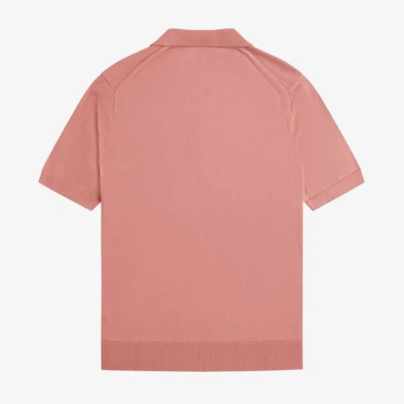 Fred Perry Cotton Knitted Shirt - Putty Pink-1