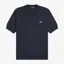 Fred Perry Cotton Knitted T-Shirt - Navy