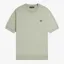 Fred Perry Cotton Knitted T-Shirt - Seagrass