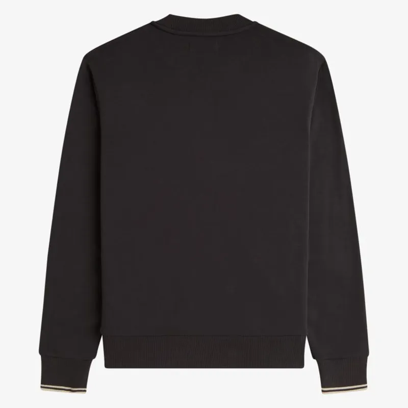 Fred Perry Crew Neck Sweatshirt - Anchor Grey/Oatmeal-1
