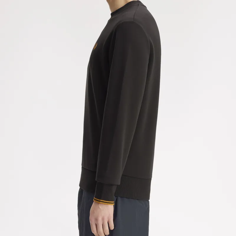 Fred Perry Crew Neck Sweatshirt - Anchor Grey/Golden-5
