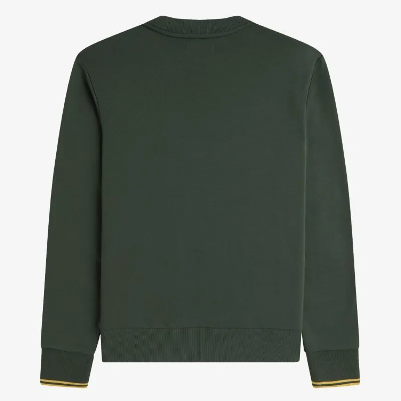 Fred Perry Crew Neck Sweatshirt - Court Green-1