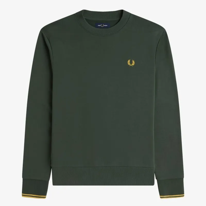Fred Perry Crew Neck Sweatshirt - Court Green