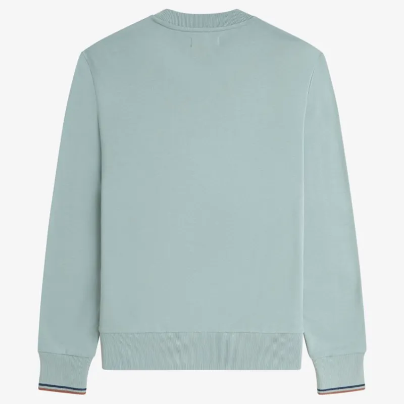 Fred Perry Crew Neck Sweatshirt - Silver Blue-1