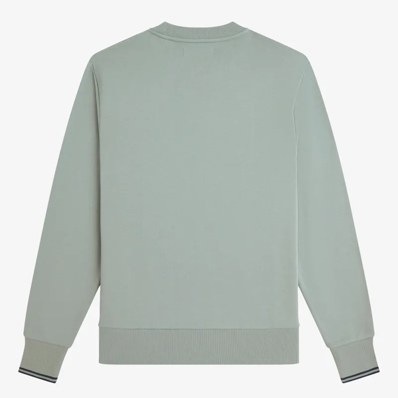 Fred Perry Crew Neck Sweatshirt - Silver Blue/Dark Airforce/Dark Airforce-1