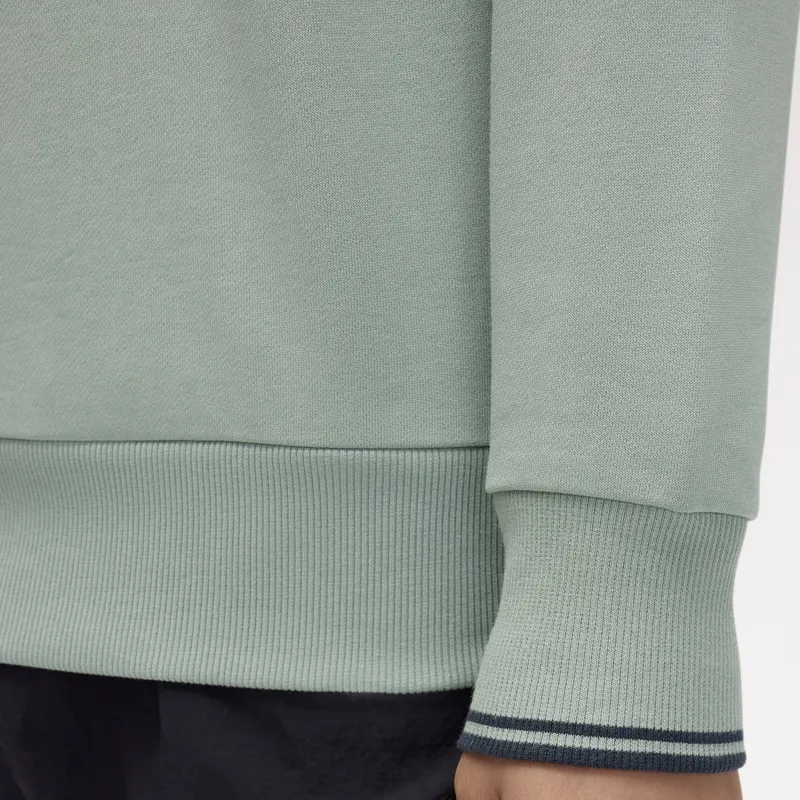 Fred Perry Crew Neck Sweatshirt - Silver Blue/Dark Airforce/Dark Airforce-4
