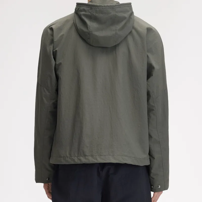 Fred Perry Cropped Ripstop Parka - Field Green-10
