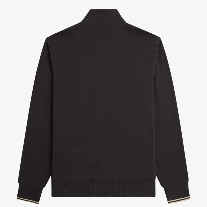 Fred Perry Half Zip Sweatshirt - Anchor Grey/Oatmeal-1