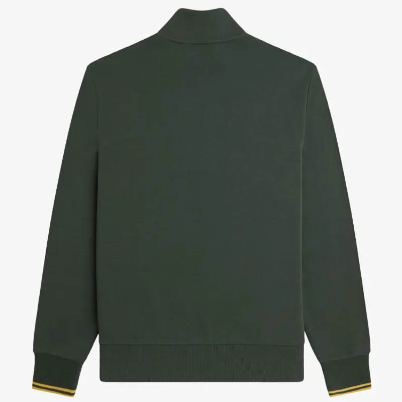 Fred Perry Half Zip Sweatshirt - Court Green-1