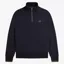 Fred Perry Half Zip Sweatshirt - Navy/Dark Caramel