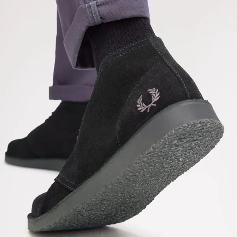 Fred Perry Hawley Suede - Black-9