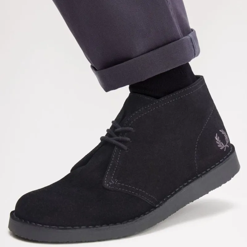 Fred Perry Hawley Suede - Black-7