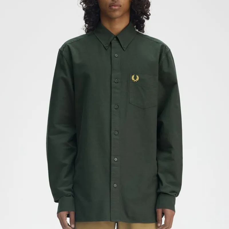 Fred Perry Oxford Shirt - Court Green-2