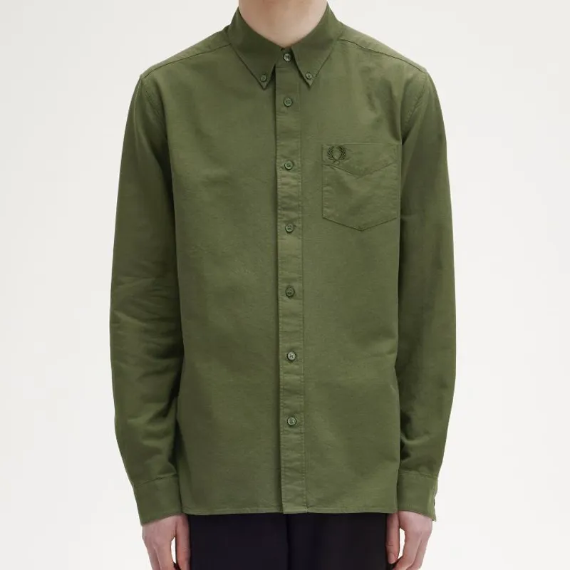Fred Perry Oxford Shirt - Laurel Wreath Green-2