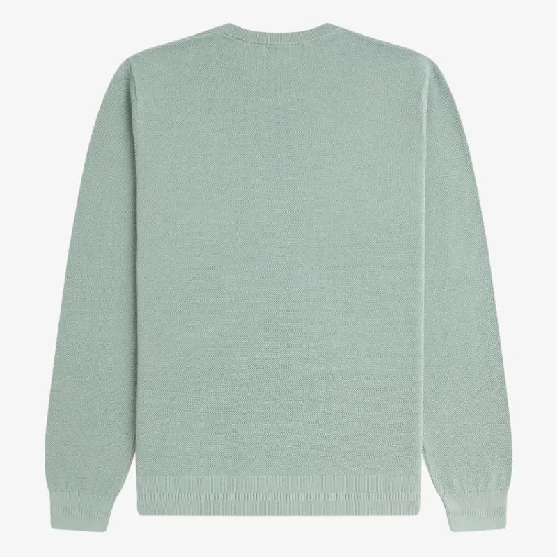 Fred Perry Pique Stitch Jumper - Bayleaf-1