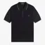 Fred Perry Pique Stitch Knitted Shirt - Black