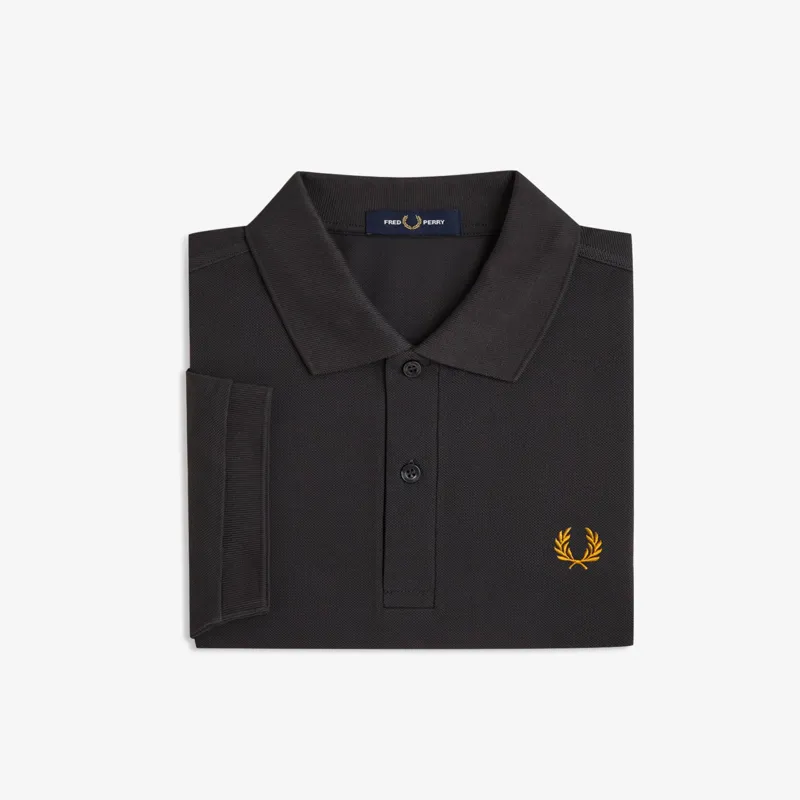 Fred Perry Plain Polo Shirt M6000 - Anchor Grey/Golden-2