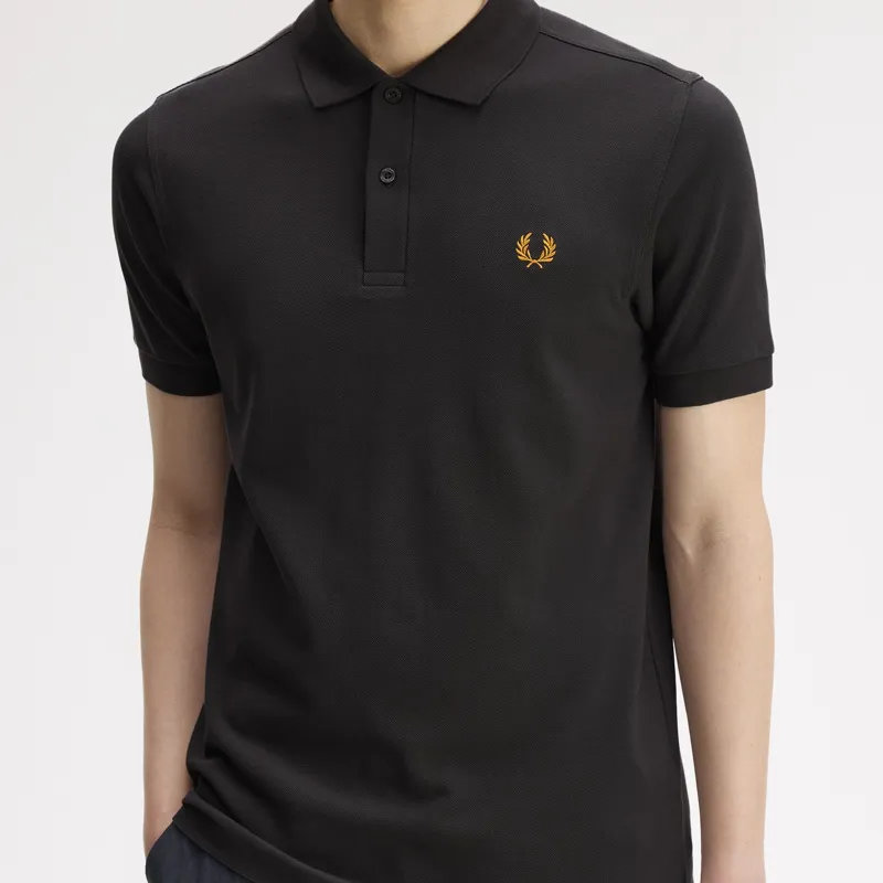 Fred Perry Plain Polo Shirt M6000 - Anchor Grey/Golden-3