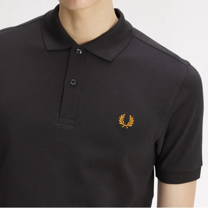Fred Perry Plain Polo Shirt M6000 - Anchor Grey/Golden-4
