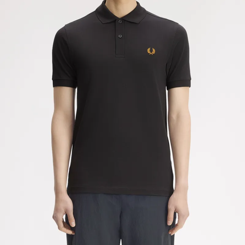 Fred Perry Plain Polo Shirt M6000 - Anchor Grey/Golden-5