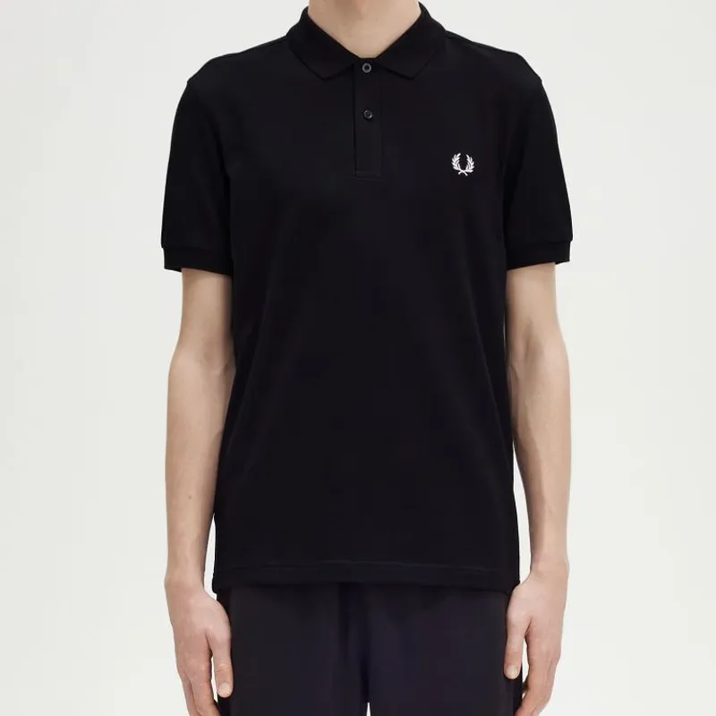 Fred Perry Plain Polo Shirt M6000 - Black-3