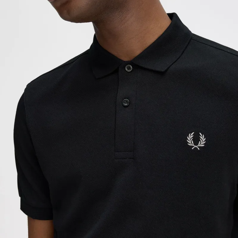 Fred Perry Plain Polo Shirt M6000 - Black/Chrome-3