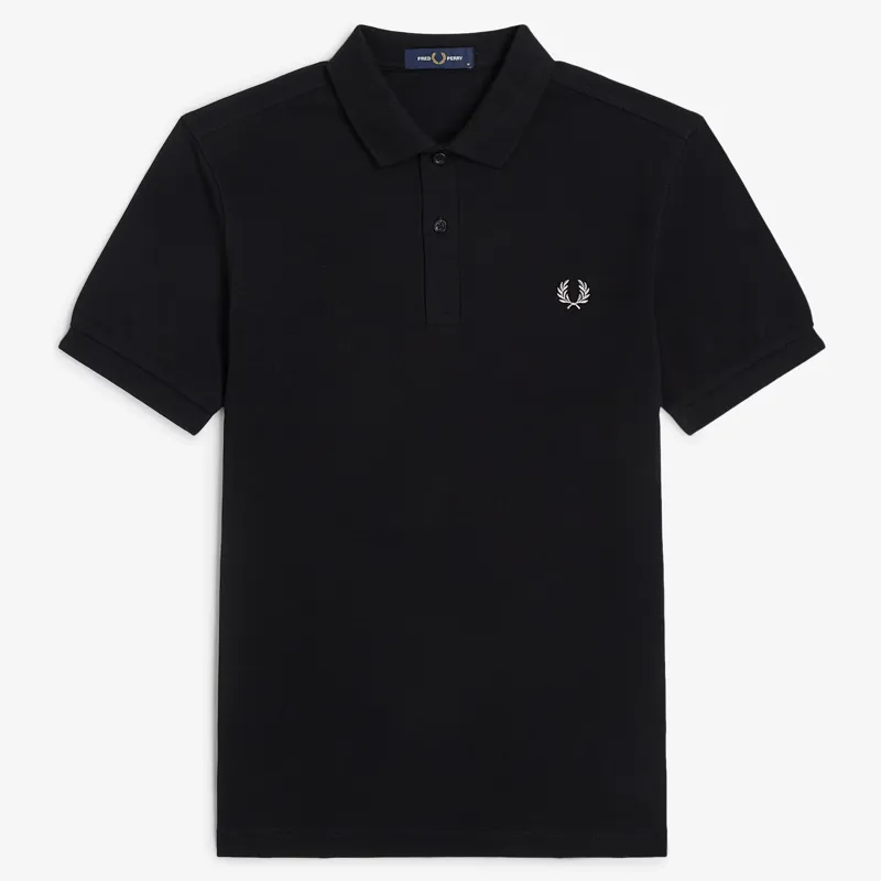 Fred Perry Plain Polo Shirt M6000 - Black/Chrome