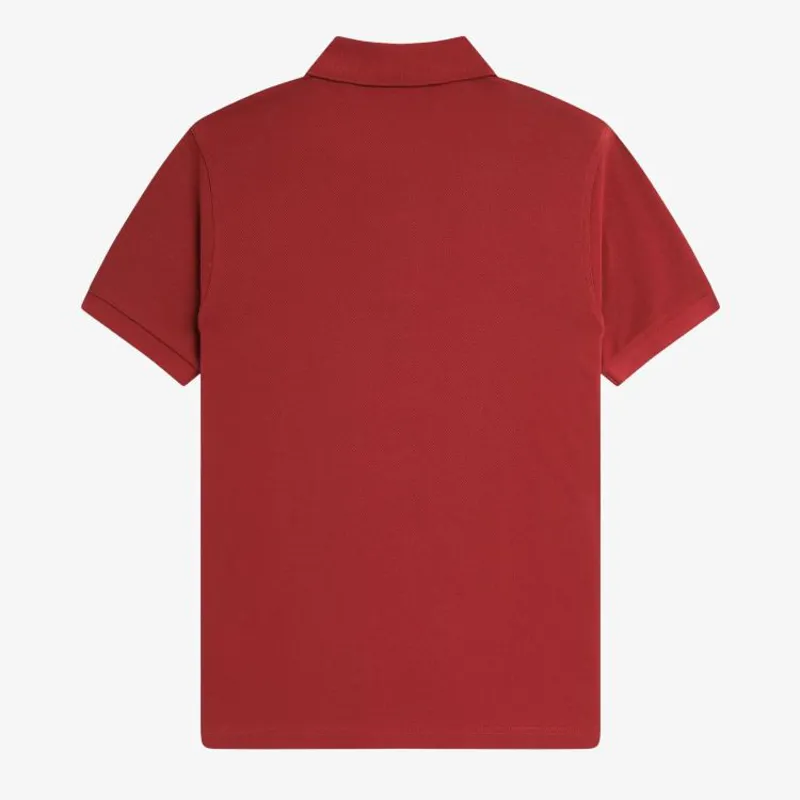 Fred Perry Plain Polo Shirt M6000 - Burnt Red/Navy-1