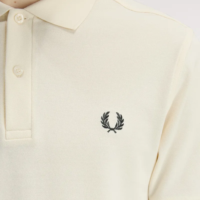 Fred Perry Plain Polo Shirt M6000 - Ecru/Grassroots-4