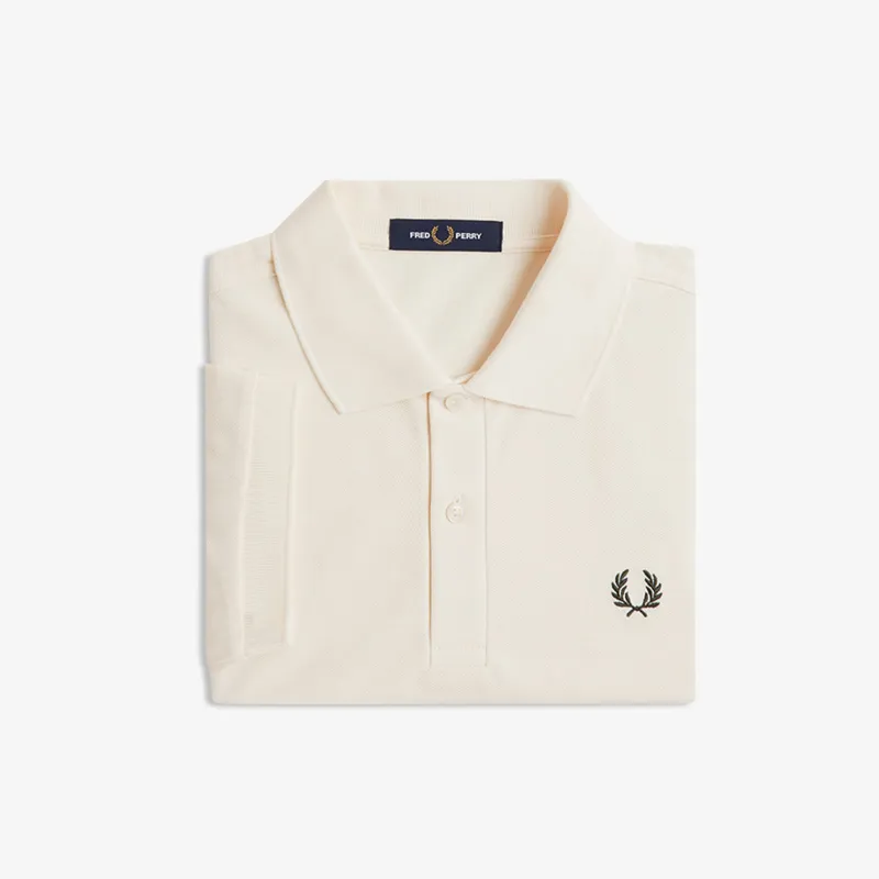 Fred Perry Plain Polo Shirt M6000 - Ecru/Night Green-2