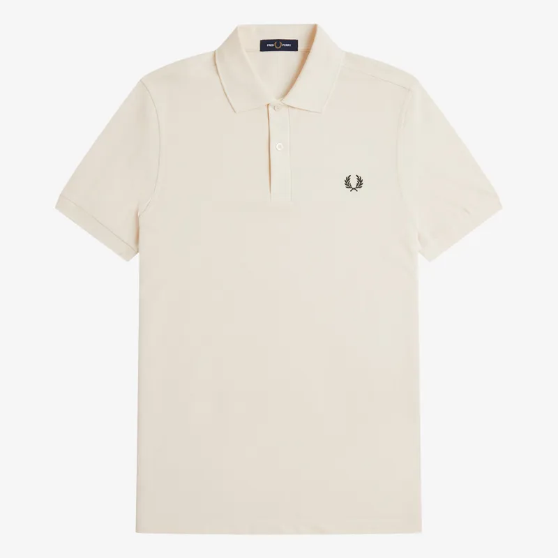 Fred Perry Plain Polo Shirt M6000 - Ecru/Night Green