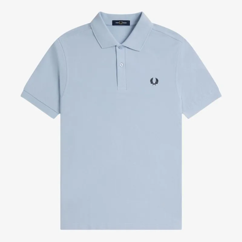 Fred Perry Plain Polo Shirt M6000 - Light Smoke/Navy