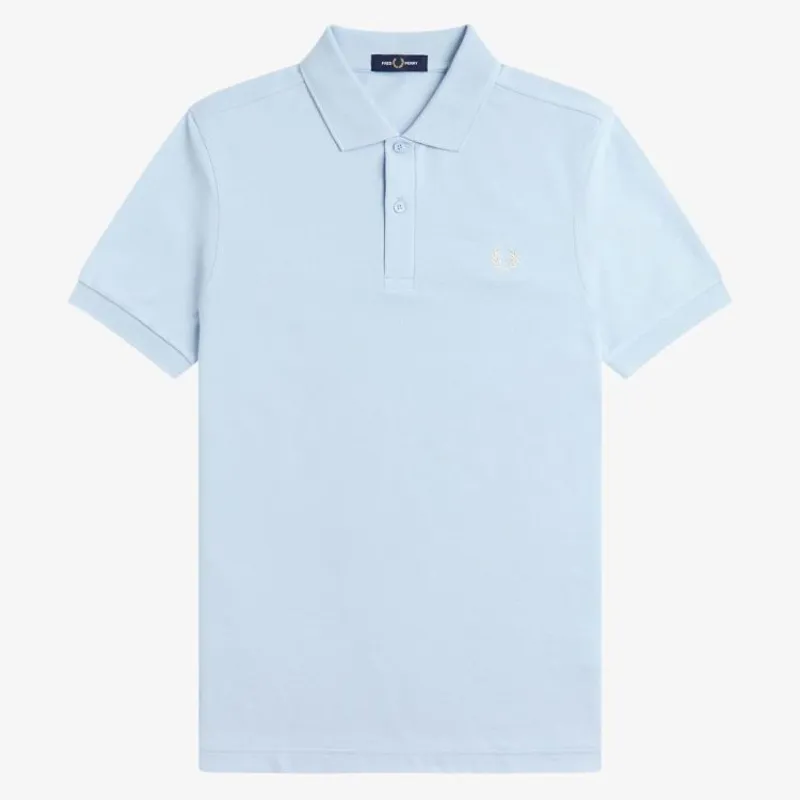 Fred Perry Plain Polo Shirt M6000 - Light Smoke/Ecru