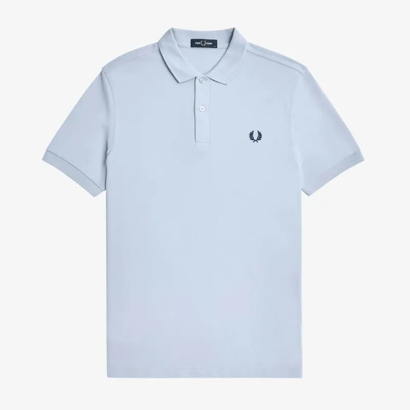 Fred Perry Plain Polo Shirt M6000 - Light Smoke/Shaded Cobalt
