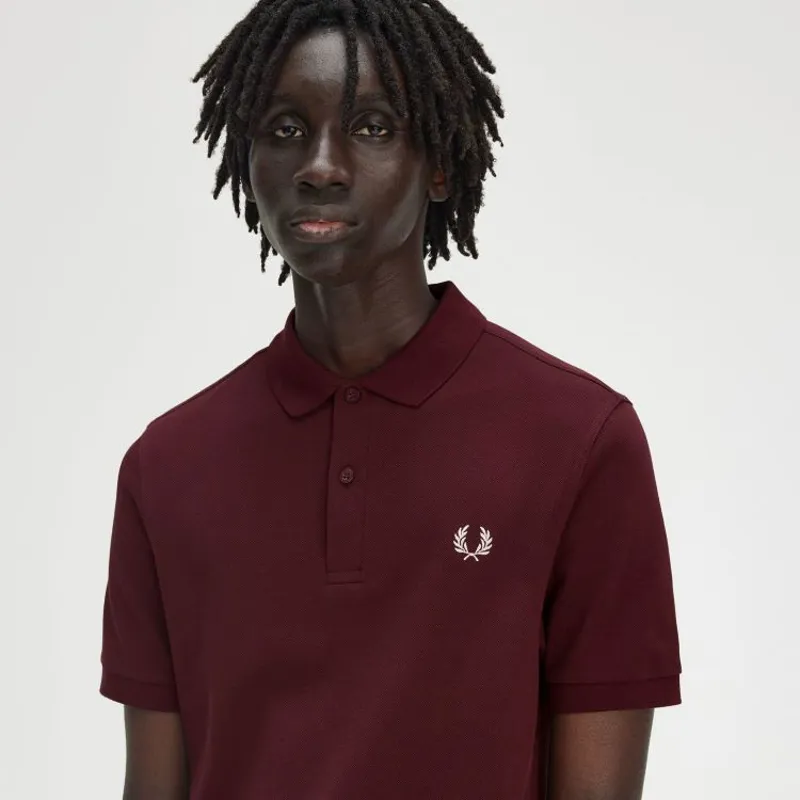Fred Perry Plain Polo Shirt M6000 - Oxblood-3