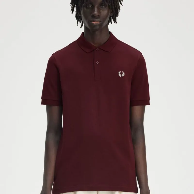 Fred Perry Plain Polo Shirt M6000 - Oxblood-4