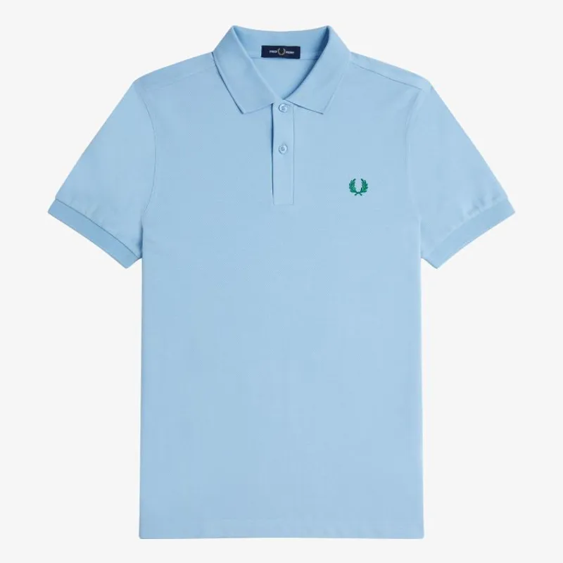 Fred Perry Plain Polo Shirt M6000 - Track Blue/Sport Green