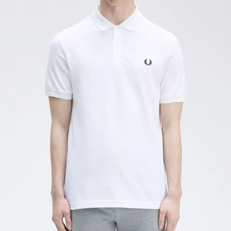 Fred Perry Plain Polo Shirt M6000 - White-3