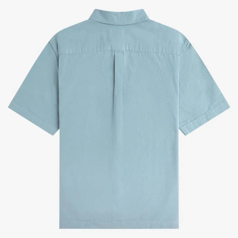 Fred Perry Pocket Detail Short Sleeve Shirt - Stockport Blue-1