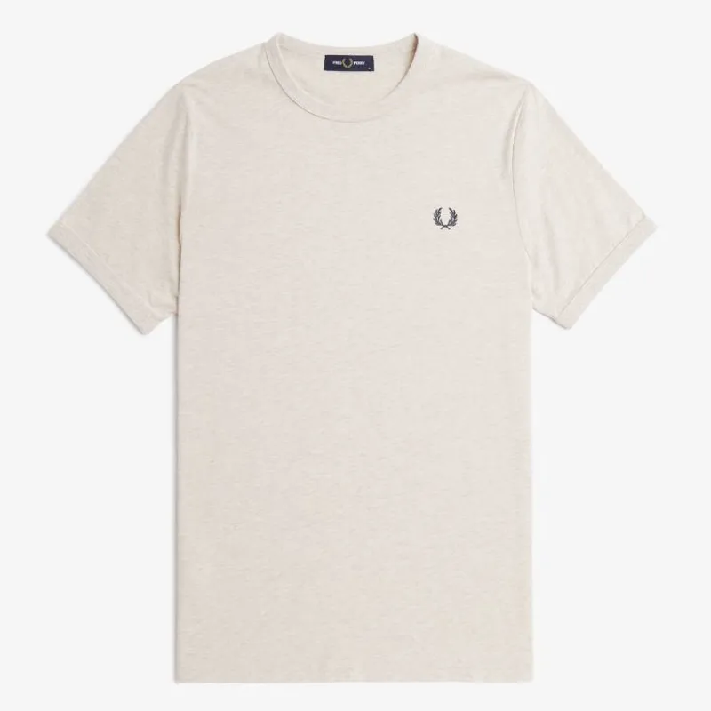 Fred Perry Ringer T-Shirt - Porridge Marl