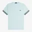 Fred Perry Striped Cuff T-Shirt - Light Ice